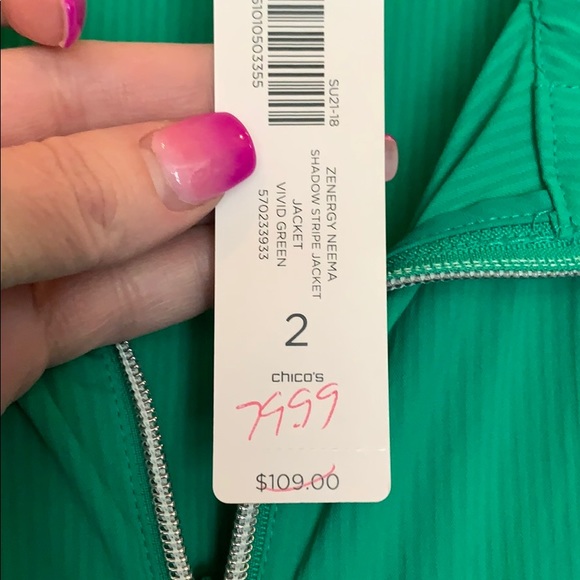 Chico’s Green Nylon Windbreaker - Picture 4 of 5